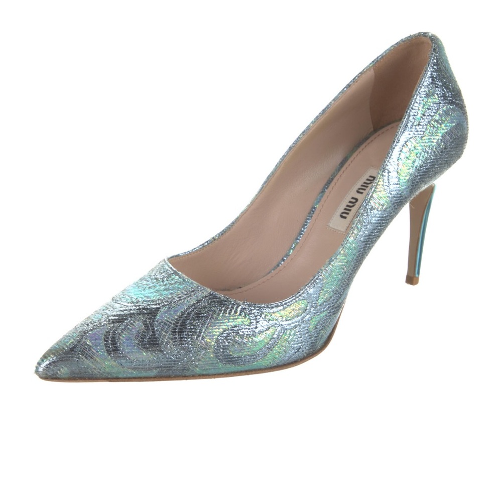 Miu Miu Paisley Metallic Pumps